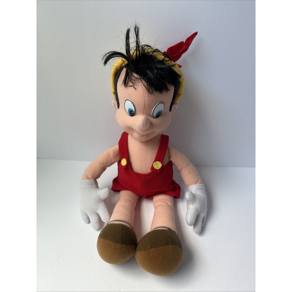 Mattel Vintage Disney Pinocchio Plush Toy 18" Retired 1992 Soft Doll Large